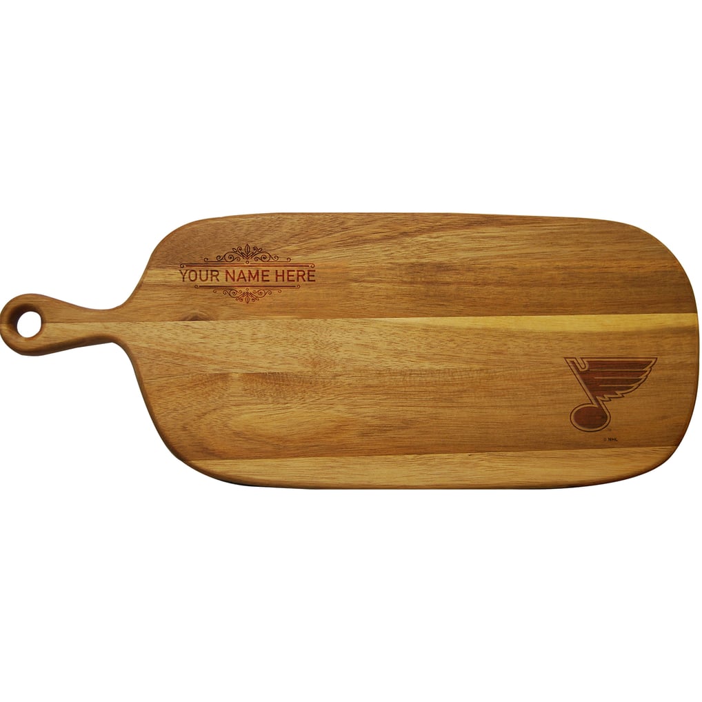 St. Louis Blues Personalized Acacia Paddle Serving Board