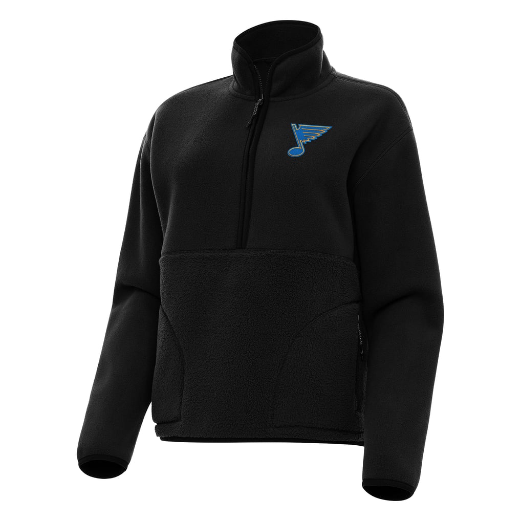 St. Louis Blues Antigua Women's Figure Half-Zip Pullover - Black