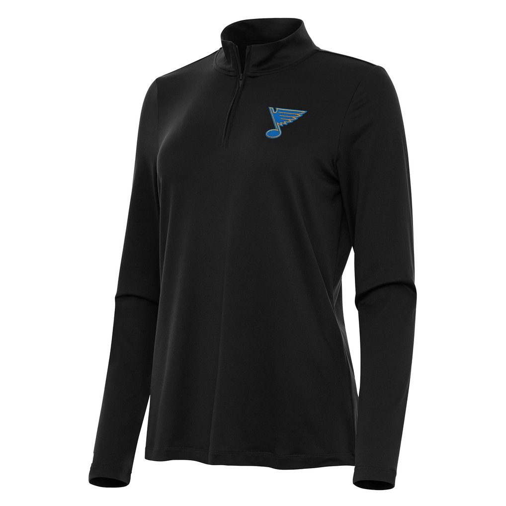 St. Louis Blues Antigua Women's Reprocess Quarter-Zip Pullover - Black