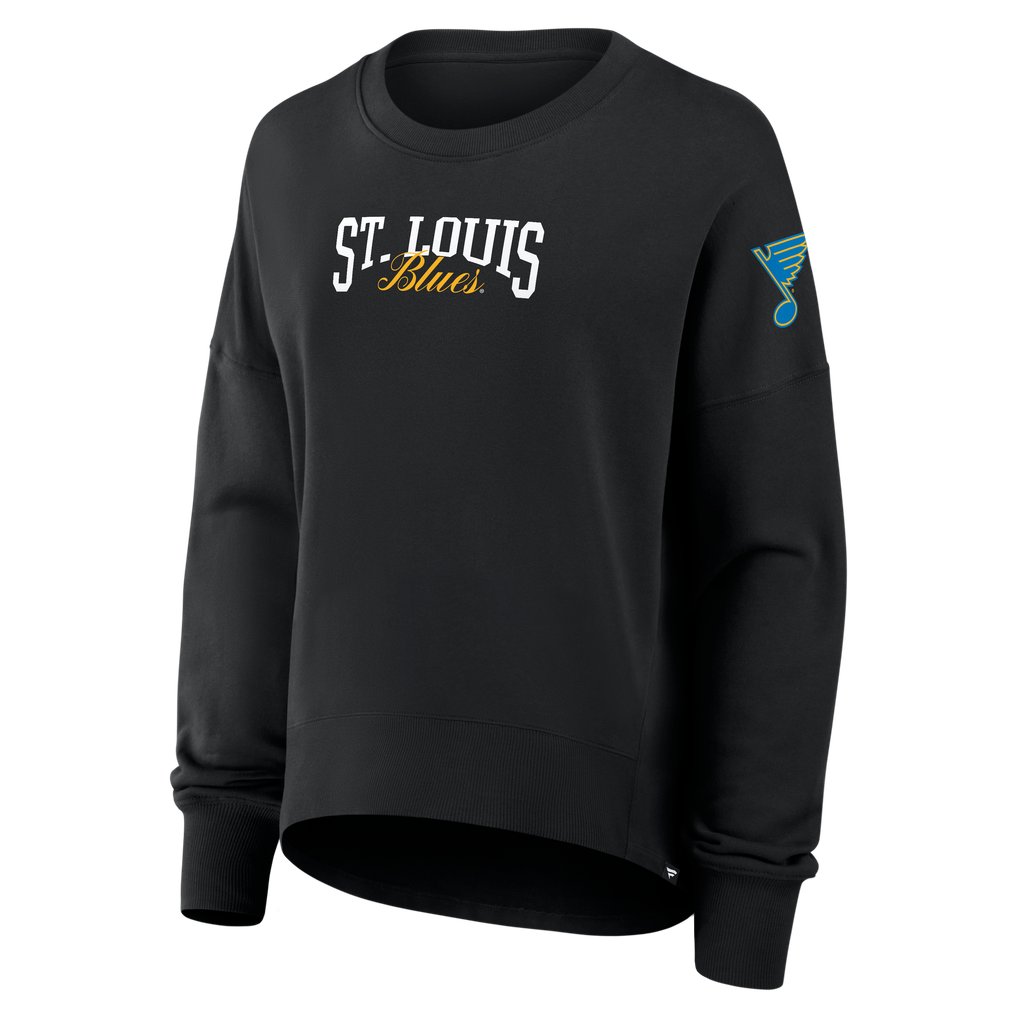 St. Louis Blues Fanatics Women's Oversized Foundation Script Sweatshirt - Black