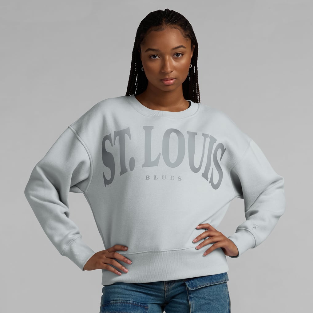  St. Louis Blues Fanatics Women's Elements Flow Pullover Sweatshirt - Gray