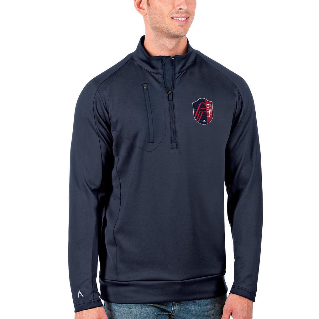 St. Louis City SC Antigua Generation Quarter-Zip Pullover Jacket - Navy