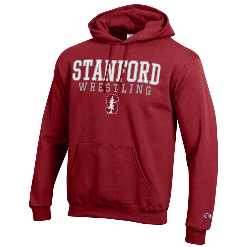 Stanford Cardinal Champion Wrestling Stack Logo Powerblend Pullover Hoodie - Cardinal