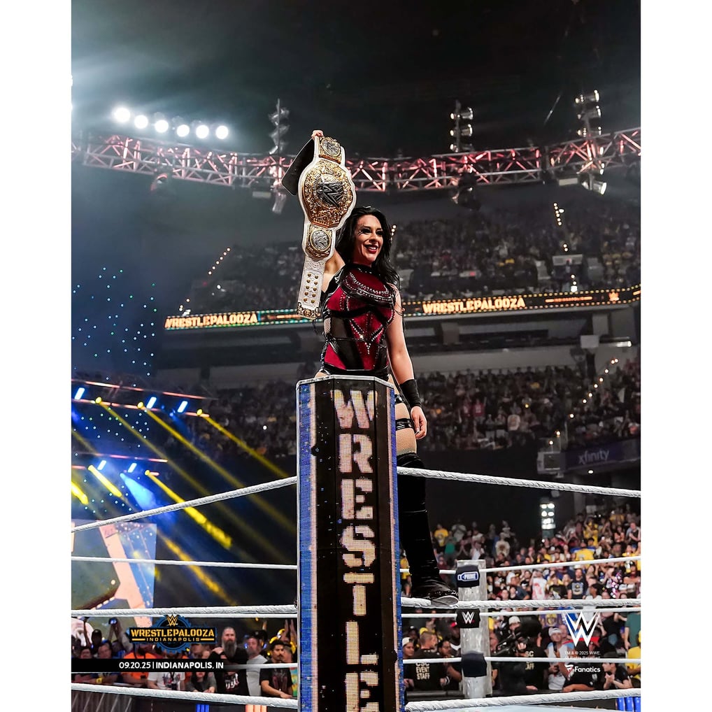 Stephanie Vaquer WWE Unsigned Fanatics Authentic Raising Women's World Title Photograph