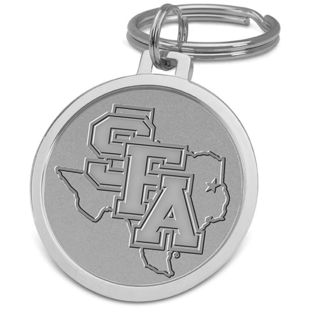 Stephen F Austin Lumberjacks Team Logo Split-Wire Key Ring - Silver