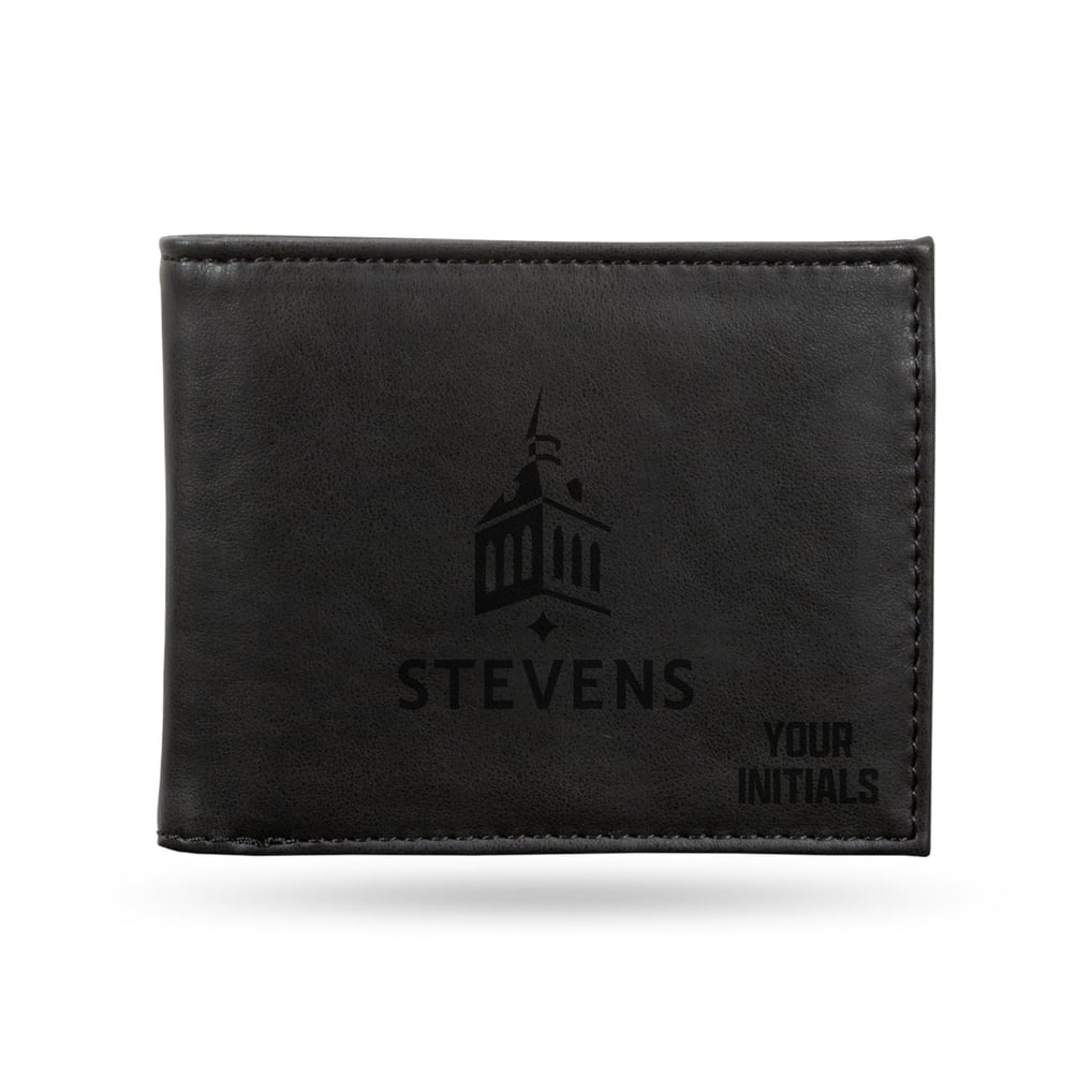 Stevens Institute of Technology Ducks Personalized Billfold Wallet - Black