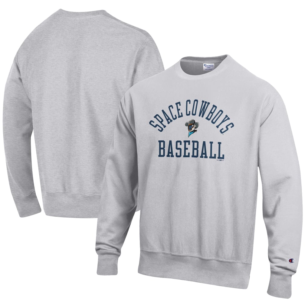 Sugar Land Space Cowboys Champion Baseball Reverse Weave Pullover Sweatshirt - Gray