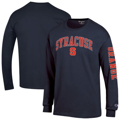  Syracuse Orange Champion Arch Over Logo 2-Hit Long Sleeve T-Shirt - Navy