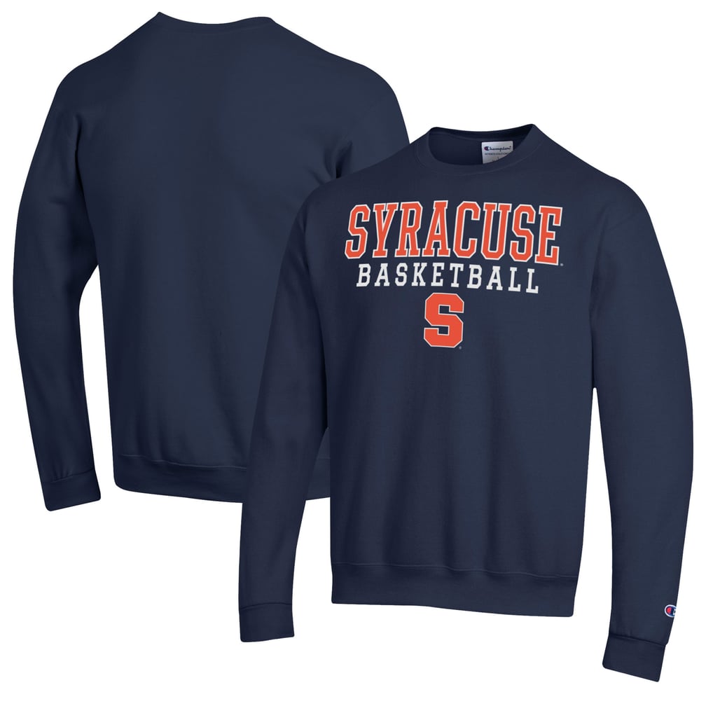 Syracuse Orange Champion Basketball Stack Pullover Crewneck Sweatshirt - Navy