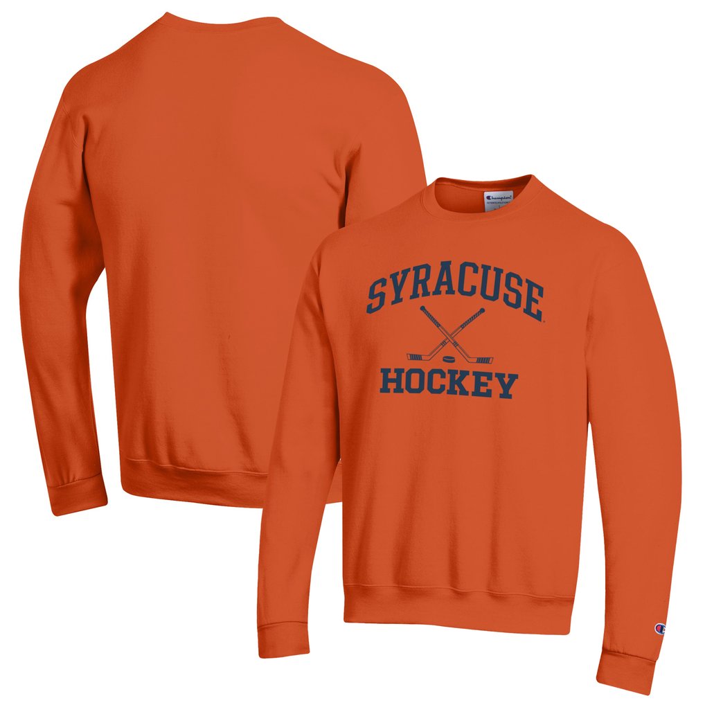 Syracuse Orange Champion Hockey Icon Powerblend Pullover Sweatshirt - Orange