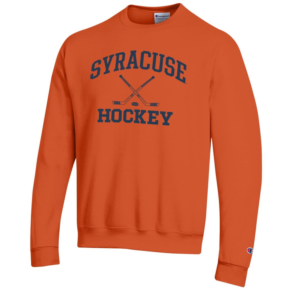 Syracuse Orange Champion Hockey Icon Powerblend Pullover Sweatshirt - Orange
