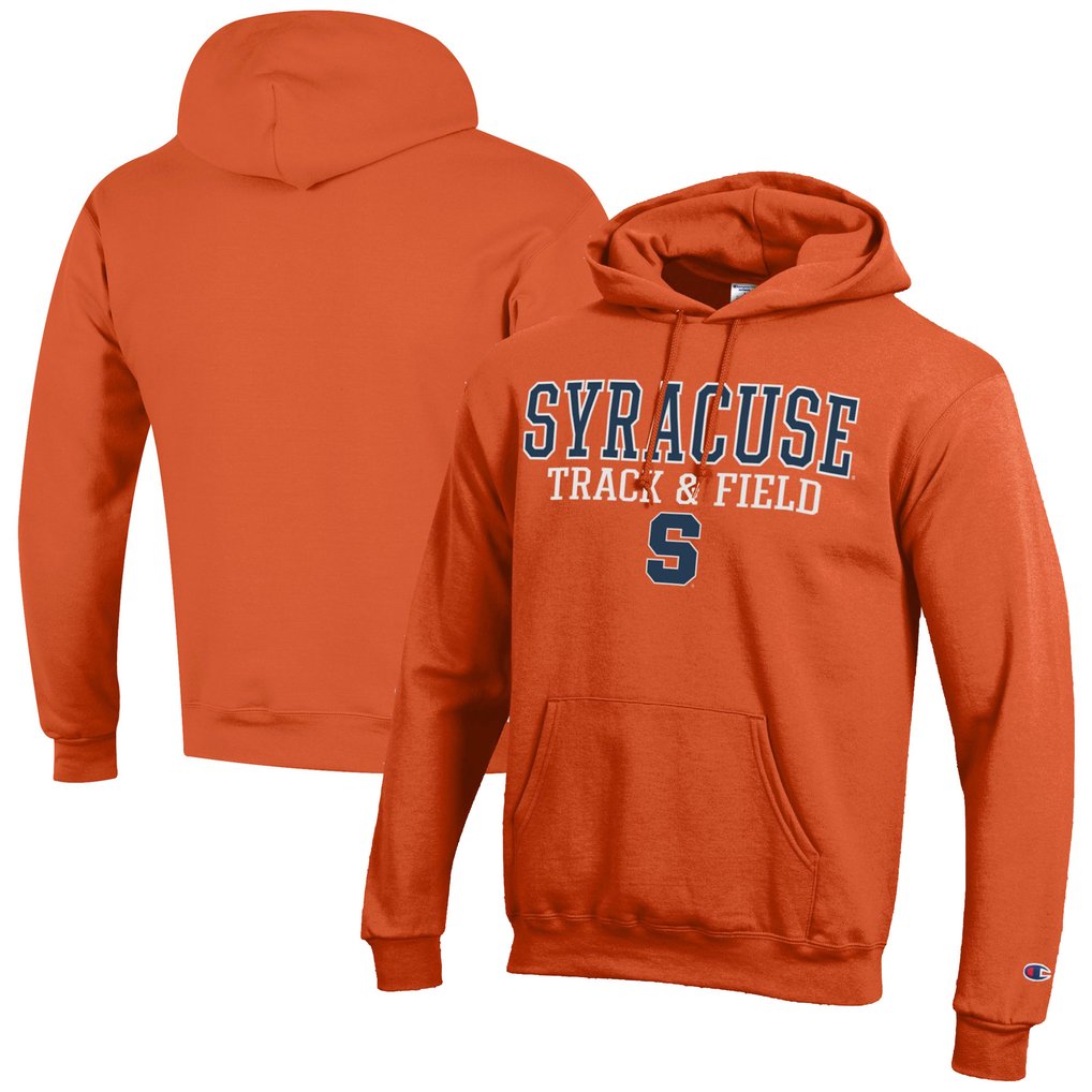  Syracuse Orange Champion Track & Field Stack Powerblend Pullover Hoodie - Orange