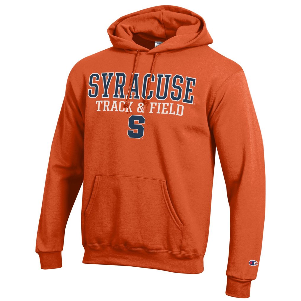  Syracuse Orange Champion Track & Field Stack Powerblend Pullover Hoodie - Orange