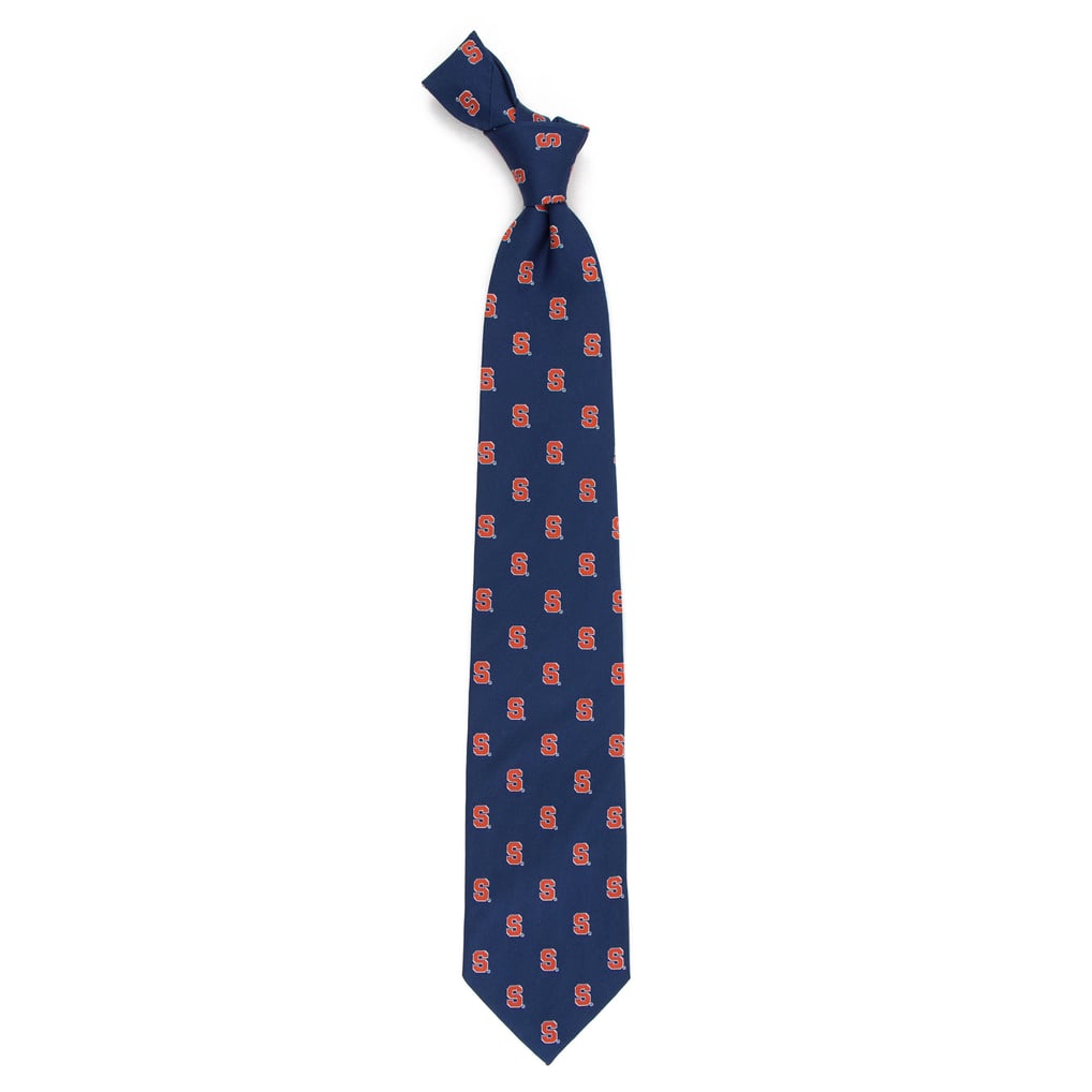 Syracuse Orange Echo Woven Silk Tie - Navy