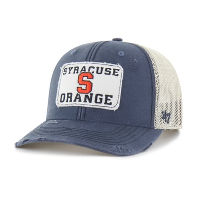 Syracuse Orange '47 Unisex Egremont Well-Worn Adjustable Trucker Hat - Navy