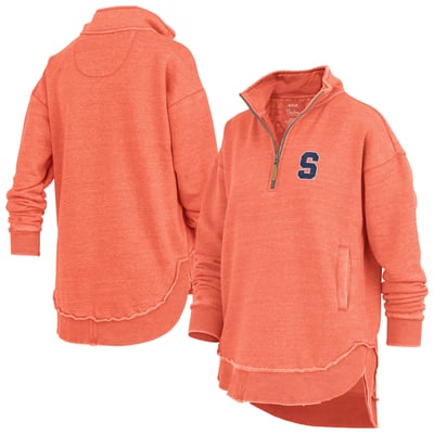 Syracuse Orange Pressbox Women's Northfork Sojourn Poncho Quarter-Zip Sweatshirt - Orange