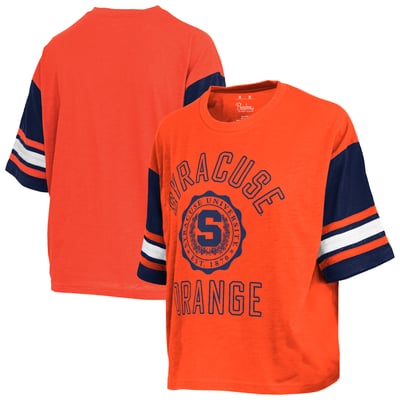  Syracuse Orange Pressbox Women's Sunday Colorblock Seal T-Shirt - Orange
