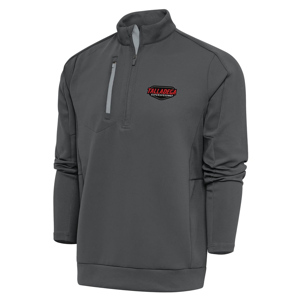 Talladega Superspeedway Antigua Generation Quarter-Zip Pullover Top - Charcoal