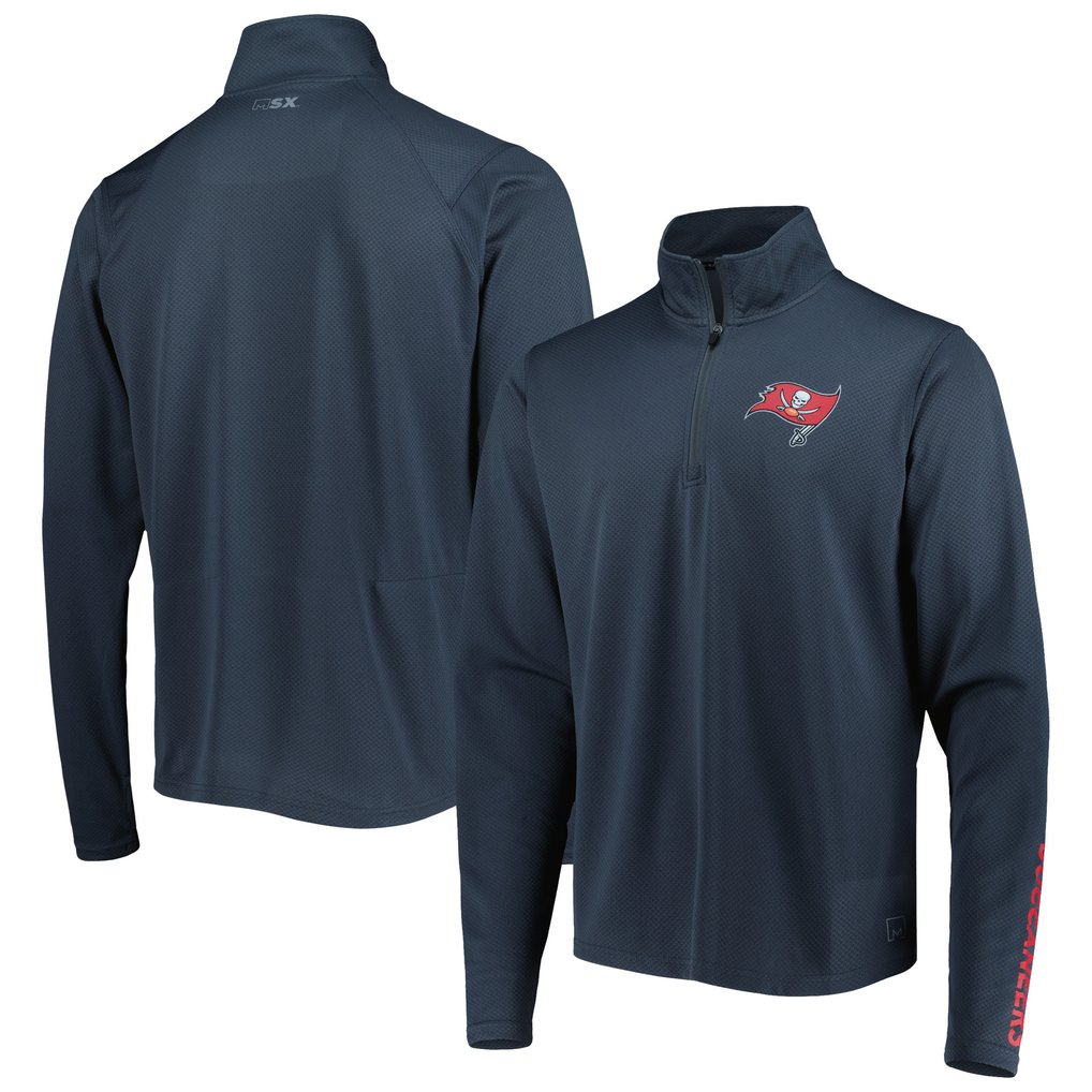 Tampa Bay Buccaneers MSX by Michael Strahan Half-Zip Pullover - Charcoal