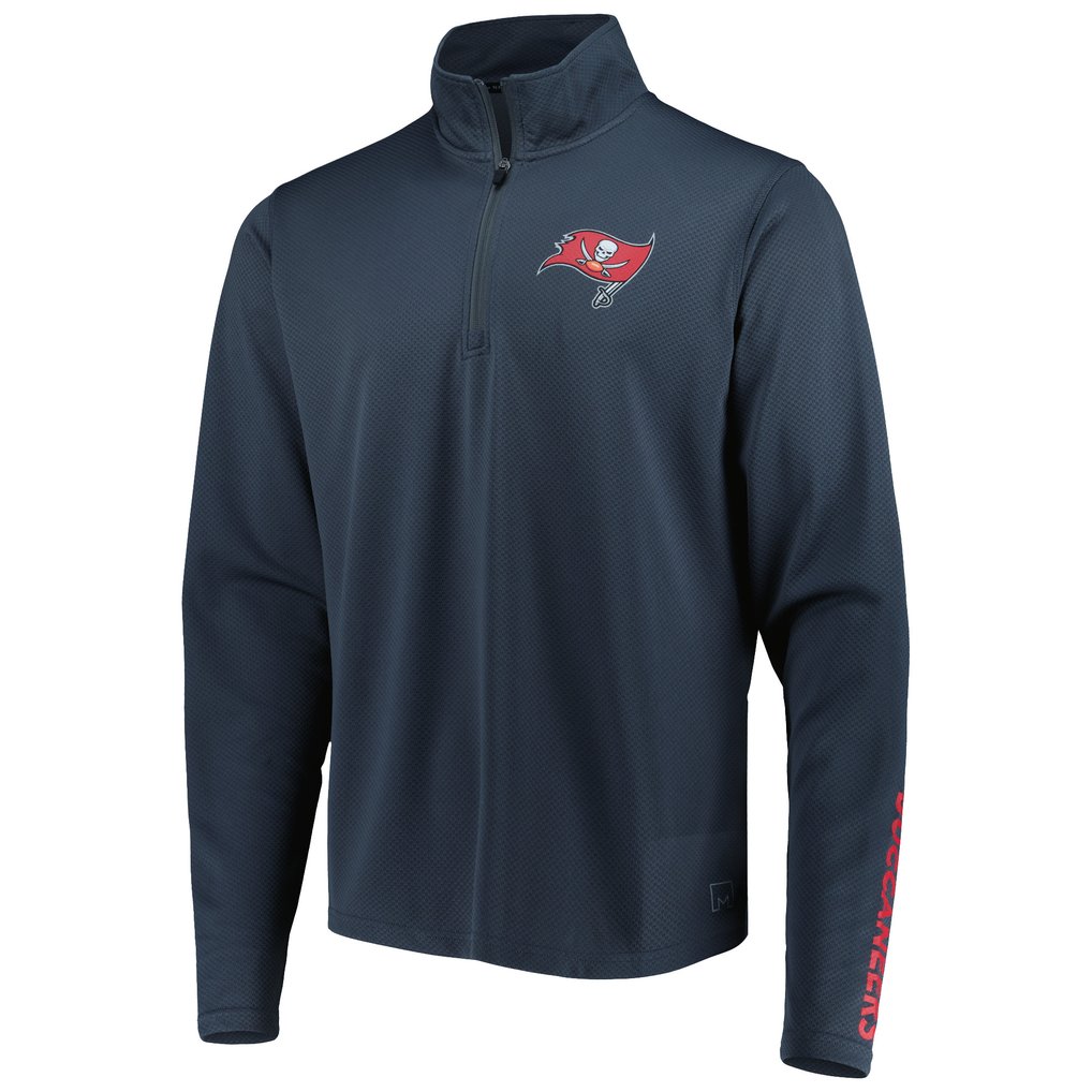 Tampa Bay Buccaneers MSX by Michael Strahan Half-Zip Pullover - Charcoal