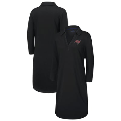 Tampa Bay Buccaneers Tommy Bahama Women's Ashby Isles Three-Quarter Length Sleeve Pullover
 Jersey Dress - Black