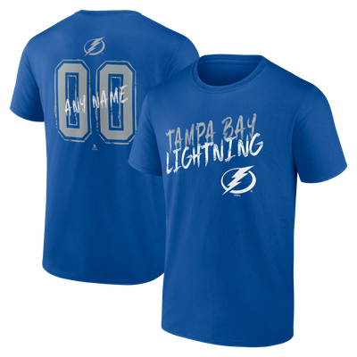 Tampa Bay Lightning  Hustle Personalized Name & Number T-Shirt - Blue