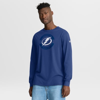 Tampa Bay Lightning Fanatics Authentic Pro Property Of Practice Long Sleeve T-Shirt - Blue