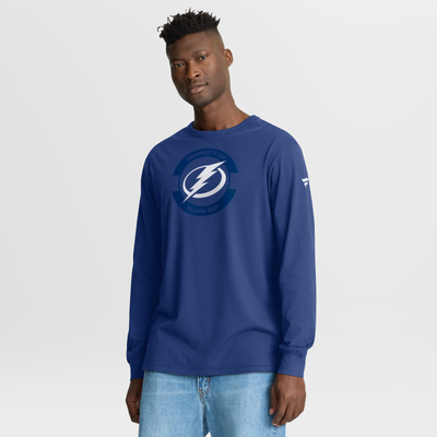 Tampa Bay Lightning Fanatics Authentic Pro Property Of Practice Long Sleeve T-Shirt - Blue