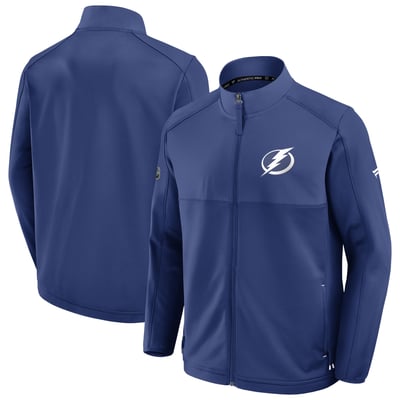 Tampa Bay Lightning Fanatics Authentic Pro Rink Full-Zip Jacket - Blue