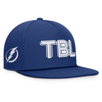 Tampa Bay Lightning Fanatics Authentic Pro Rink Team Code Snapback Hat - Blue