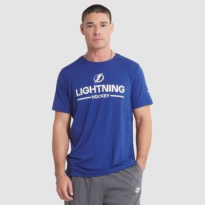 Tampa Bay Lightning Fanatics Authentic Pro Rink Tech T-Shirt - Blue