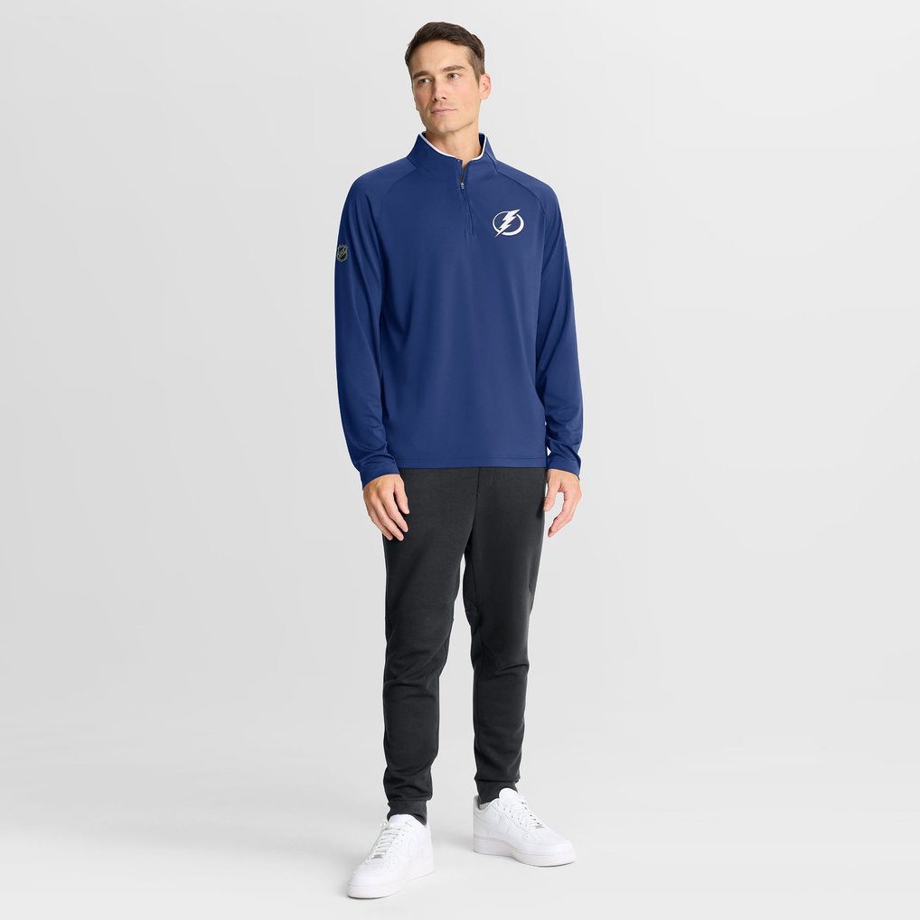 Tampa Bay Lightning Fanatics Authentic Pro Rink Training Quarter-Zip Pullover - Blue