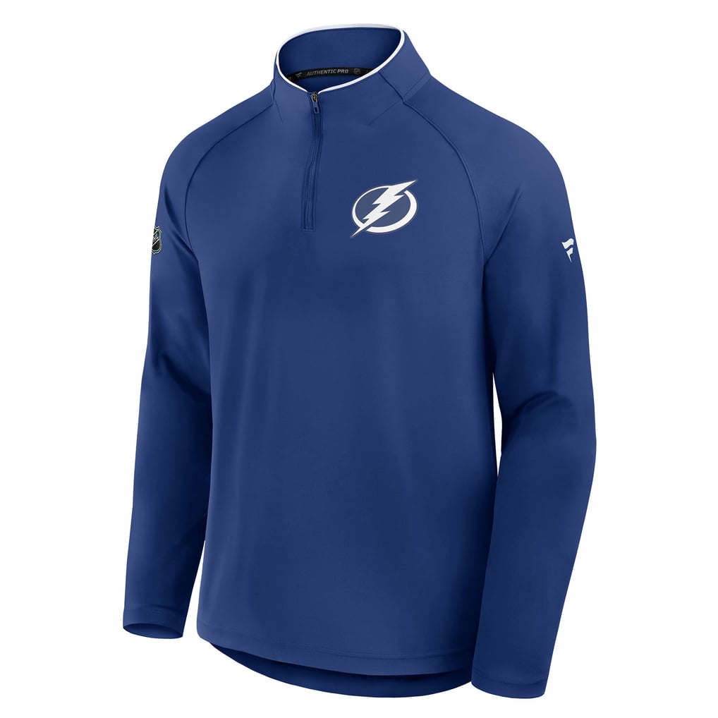 Tampa Bay Lightning Fanatics Authentic Pro Rink Training Quarter-Zip Pullover - Blue