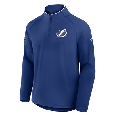 Tampa Bay Lightning Fanatics Authentic Pro Rink Training Quarter-Zip Pullover - Blue