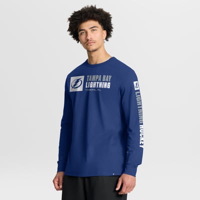 Tampa Bay Lightning Fanatics Goal Crease Legacy Long Sleeve T-Shirt - Blue