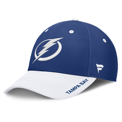 Tampa Bay Lightning Fanatics Authentic Pro Rink Stretch Hat - Blue/White