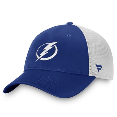 Tampa Bay Lightning Fanatics Core Primary Logo Trucker Adjustable Hat - Blue/White
