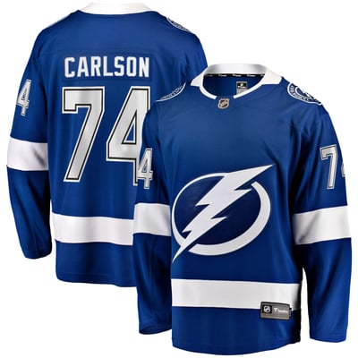 John Carlson Tampa Bay Lightning Fanatics Home Breakaway Jersey - Blue