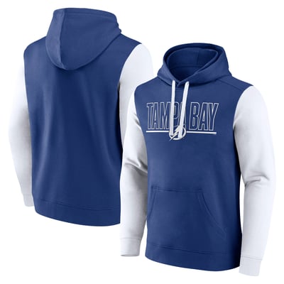 Tampa Bay Lightning Logo Athletic Deliver Fleece Pullover Hoodie - Blue