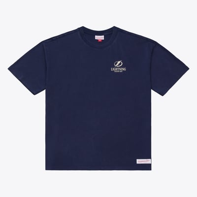 Tampa Bay Lightning Mitchell & Ness Core Essentials T-Shirt - Navy
