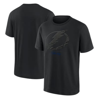Tampa Bay Lightning Fanatics Blackout Heavyweight T-Shirt