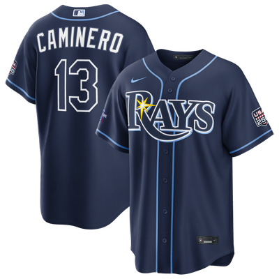 2026 All-Star Game Tampa Bay Rays Junior Caminero Nike Navy Replica Jersey