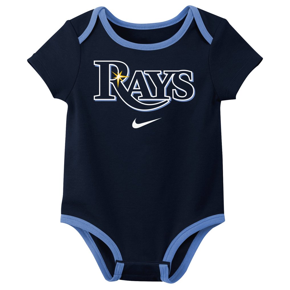 Tampa Bay Rays Nike Infant Authentic Collection Three-Pack Bodysuit Set