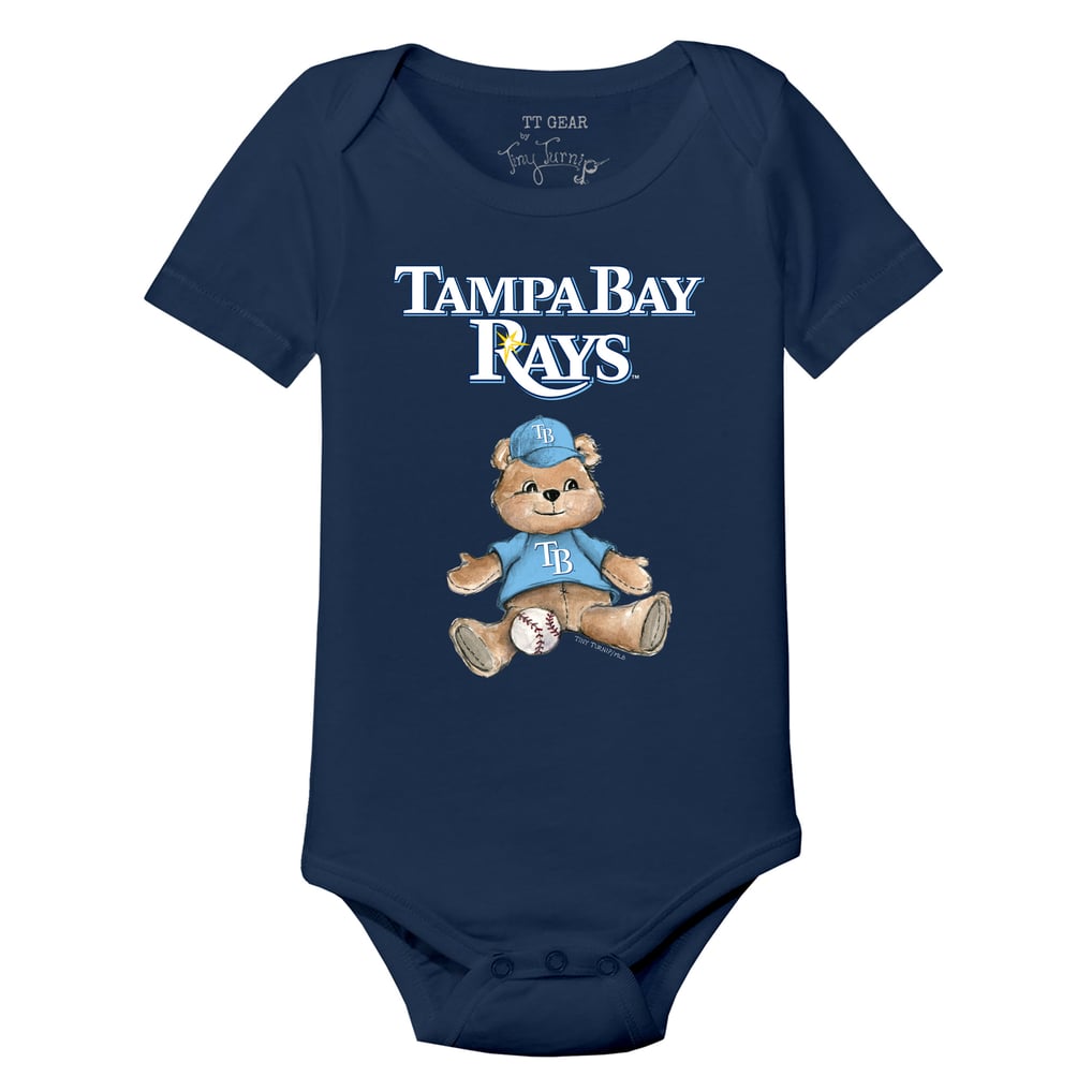 Tampa Bay Rays Tiny Turnip Infant Teddy Boy Bodysuit - Navy