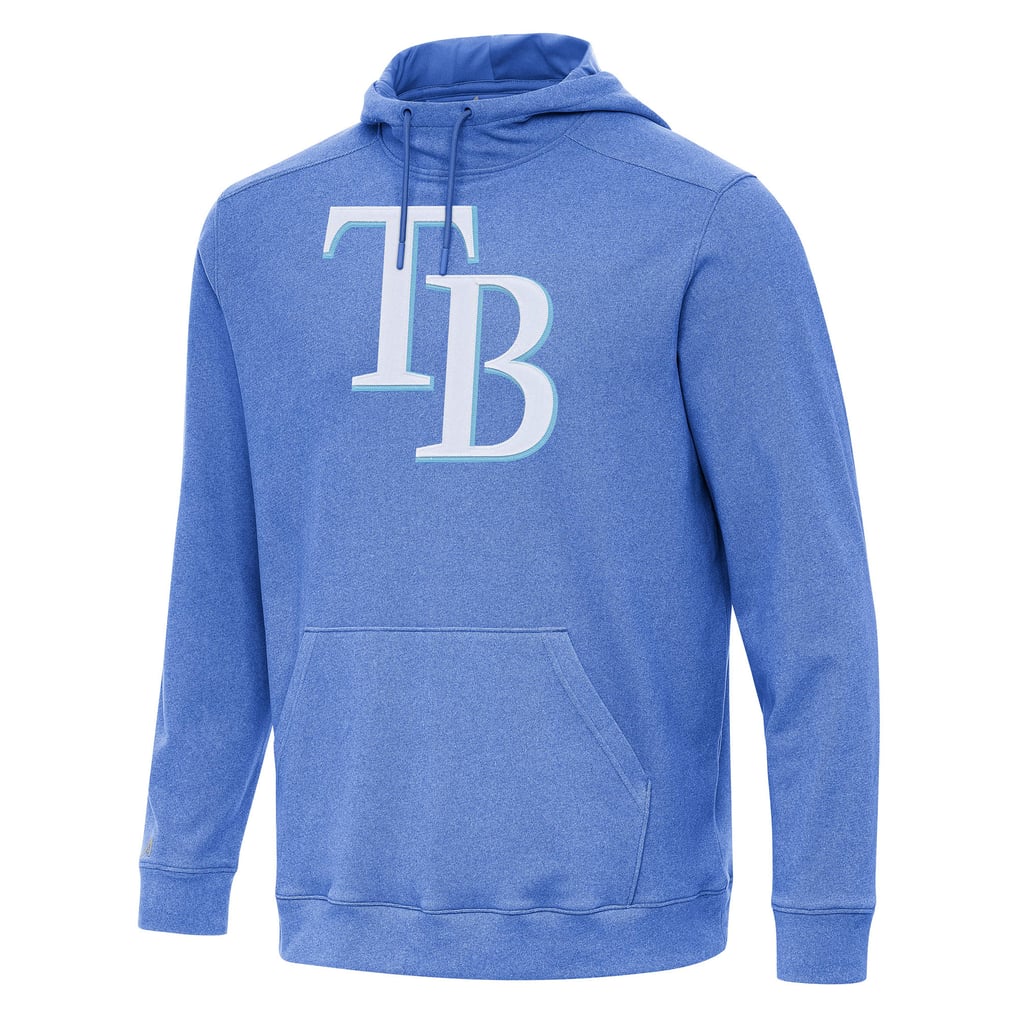 Tampa Bay Rays Antigua Cloud Pullover Hoodie - Heather Royal