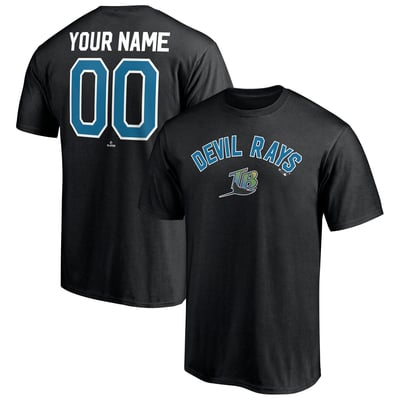 Tampa Bay Rays Cooperstown Winning Streak Personalized Name & Number T-Shirt - Black