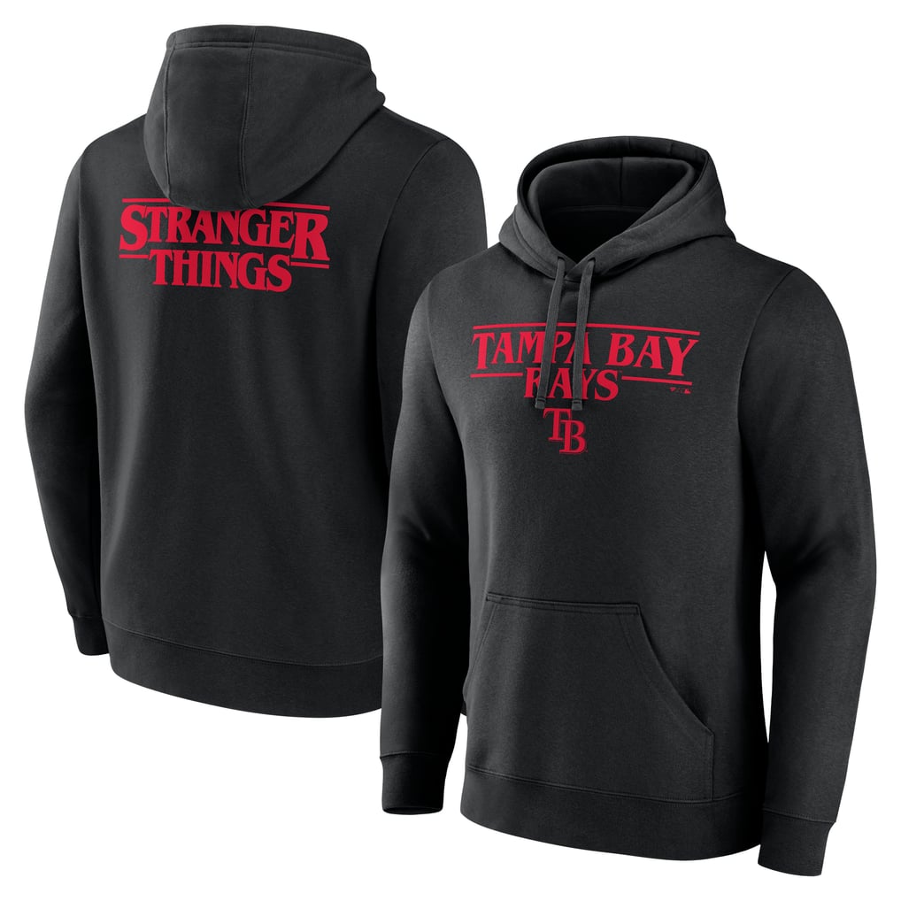 Tampa Bay Rays Stranger Things Logo Lockup Pullover Hoodie - Black