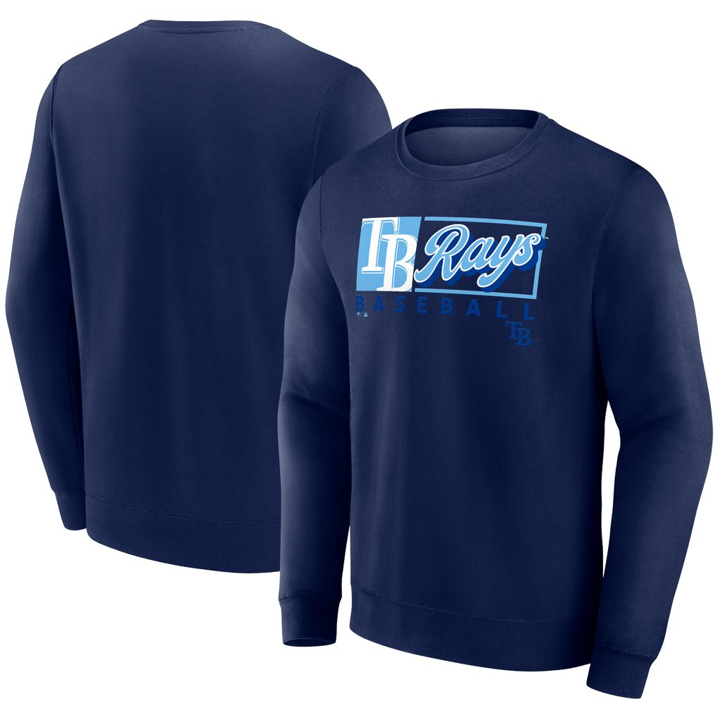 Tampa Bay Rays Fanatics Focus Fleece Pullover Sweatshirt - Navy