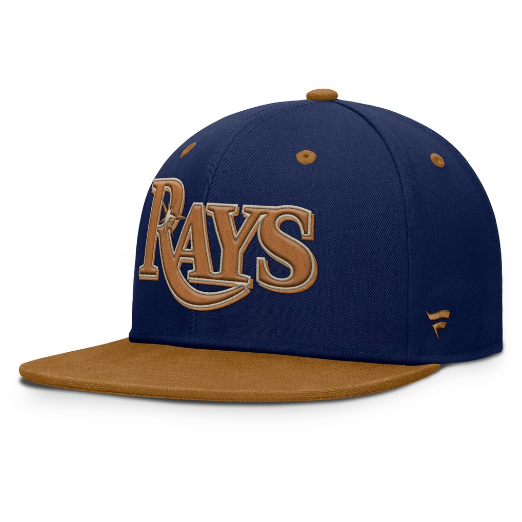 Tampa Bay Rays Fanatics Splinter Fitted Hat - Navy/Tan
