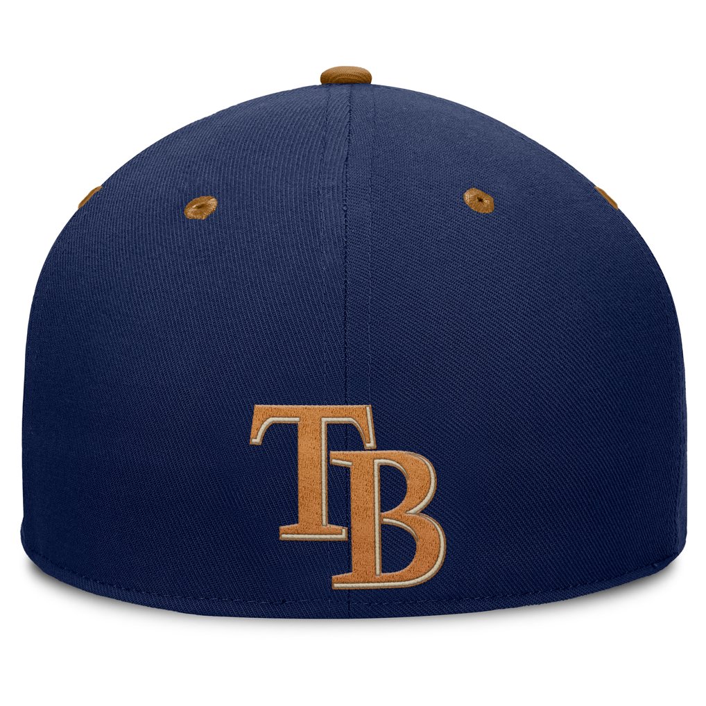 Tampa Bay Rays Fanatics Splinter Fitted Hat - Navy/Tan